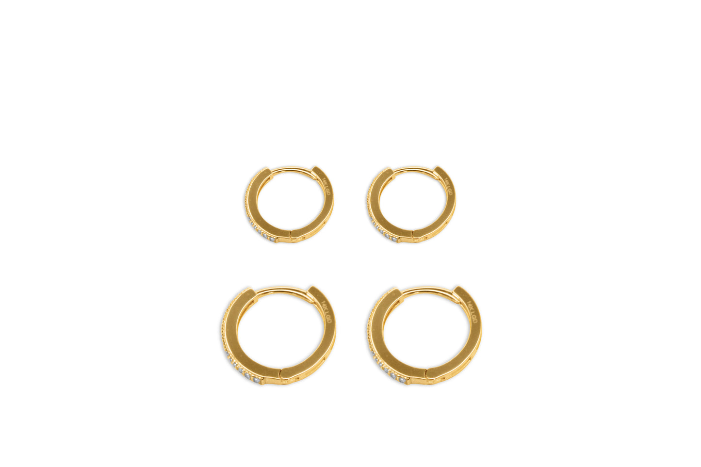 THE X SMALL PAVÉ HUGGIES