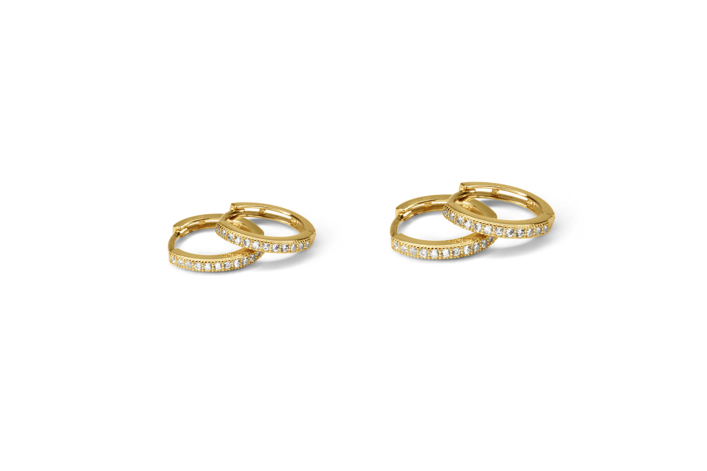 THE X SMALL PAVÉ HUGGIES